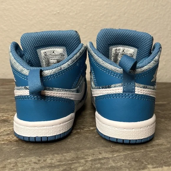 Nike Air Jordan 1 Mid Toddler Washed Denim 5C